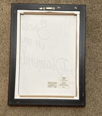 Wall Art Canvas “Swear On My Diamonds “ 16” X 12” Gold/Black/White Used