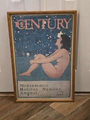VTG Century Magazine Poster Midsummer Holiday August Will Bradley Art Nouveau