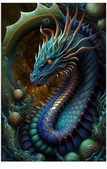Dragon Wall Decor Picture USA Seller