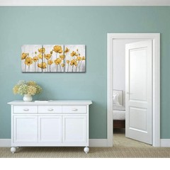 3pc Yellow Flower Canvas Wall Art 12”x16” June Sale