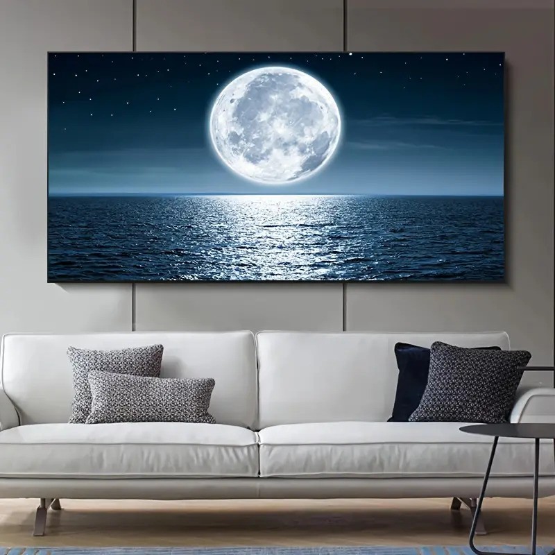 Ocean Moon Canvas Mural Canvas Painting Canvas Print Art Home Decor Wall Picture