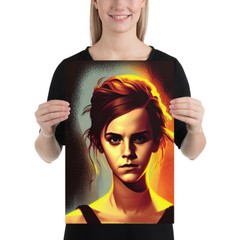 Young Emma Watson Poster Wall Art 12″ x 18″ Inches Print Fanart Fan Artwork Cute
