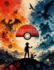 ASH POKEMON SIZE 13»X19» home decor glossy photo paper premium #4