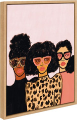 Sylvie Shade Squad Framed Canvas Wall Art by Kendra Dandy, 18X24 Natural, Chic M
