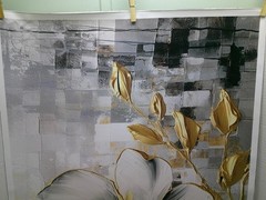 Large Flower Print on Canvas 50cm x 70cm