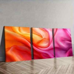 3pcsFlowing Silk Design, Art Deco Modern Wall Art Canvas Unframed/Framed