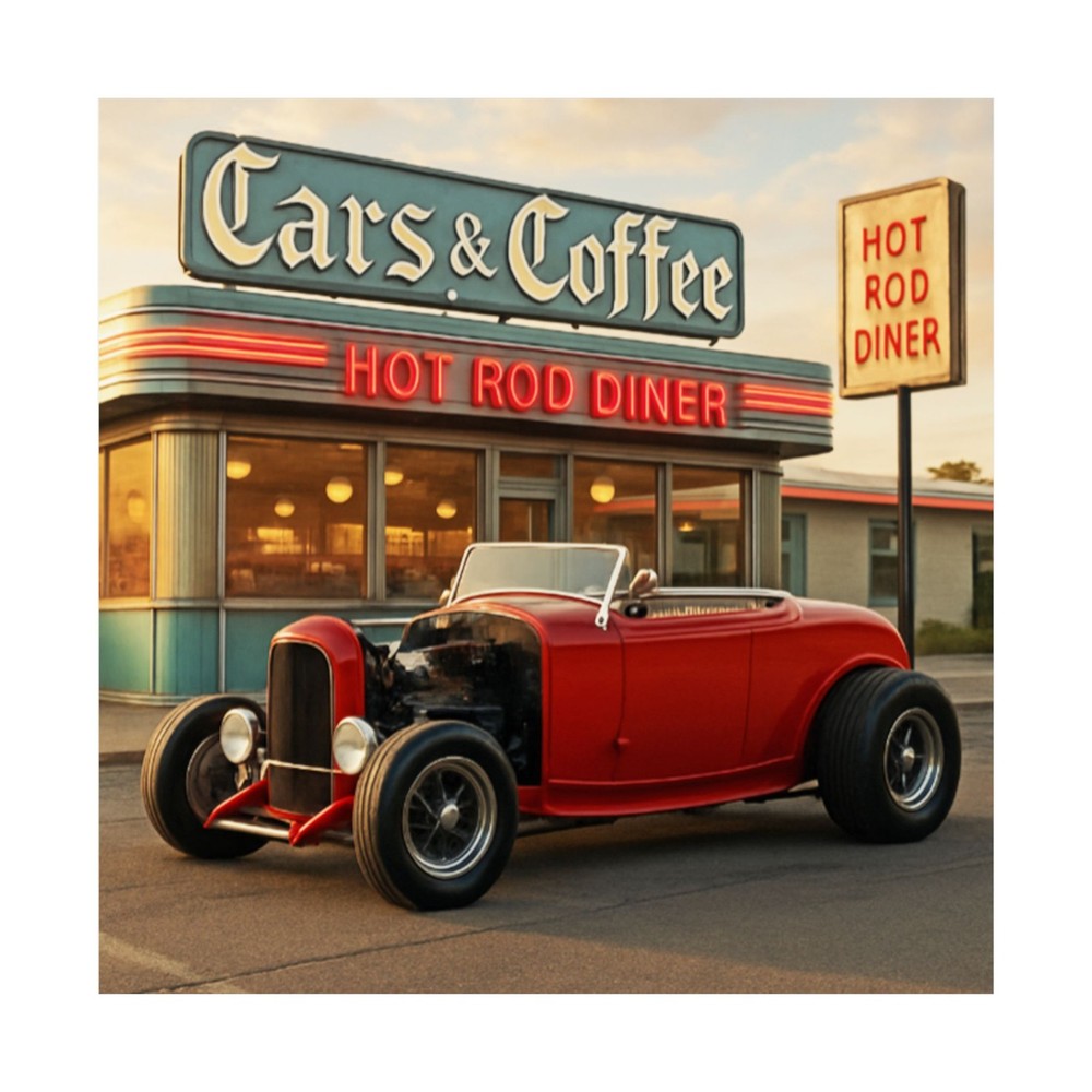 Cars & Coffee, Diner, 32 roadster, Sunday morning cars, hot rod