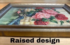 Atlas Embossed Picture Co. NY Small Embossed 4X6 Art Floral Wall Decor