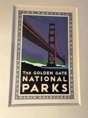 Golden Gate National Parks Framed Art 8×10 Black Wood Frame Wall Decor