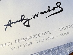 Rétrospective d’Andy Warhol exposition au Musée Ludwig Kôln 1989 – Poster