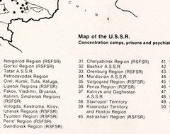 Map of USSR Concentration Camps and Prisons Communism Cold War History Poster