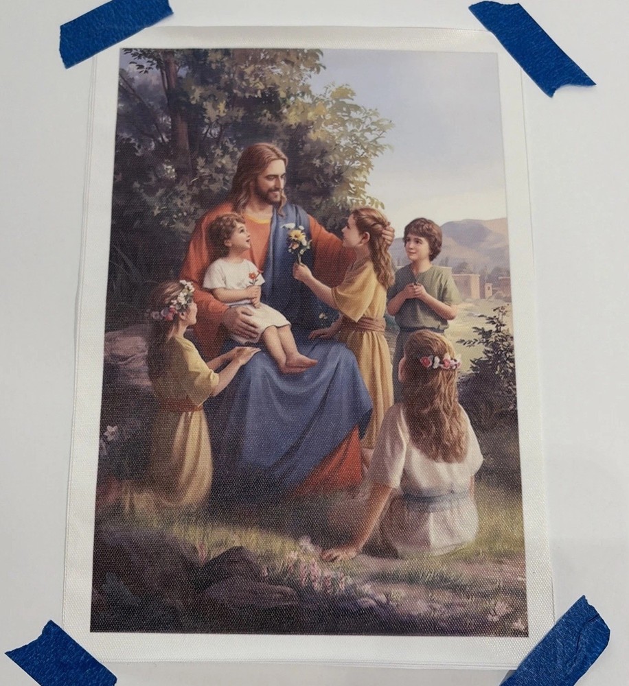 Jesus Loves The Little Children ✅ Christian Canvas Wall Art Poster Print 8×10”