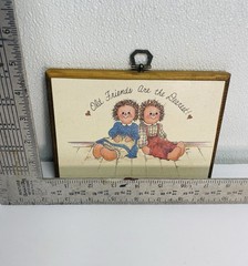 Raggedy Ann «Old friends are dearest,» Framed Wall art FIGI & Mimi Board