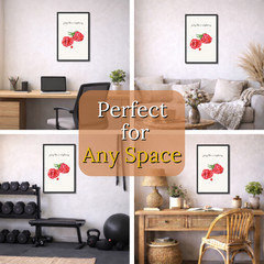 Juicy Like a Raspberry Framed Kitchen Wall Art Poster in Frame Funny Decor