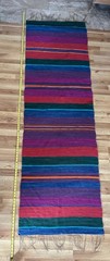 AFRICA LOOM THIN MULTICOLORED FABRIC WALL HANGING WITH HANGER 100″ x 30″