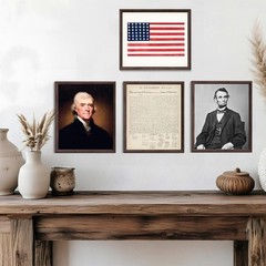 American History Wall Art Set of 4 – 8X10″ Vintage Patriotic Prints Featuring Th