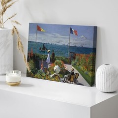 Wall26 – Claude Monet Canvas Print Wall Art Decor – The Garden at Sainte Adresse