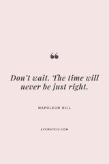 Inspirational Self-Care Quote Prints by Napoleon Hill Multicolor Vertical Poster