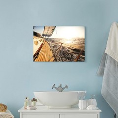 sailboat wall art coastal pictures: sunset wall decor sailing artwork nautica…