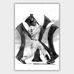 New York Yankees Baseball Premium MDF Wood Art Poster Room Decor Garage Decor