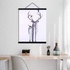 21/31/41/51 Cm Poster Frames Pine Hanging Scrolls Wall Art Poster Hangers New