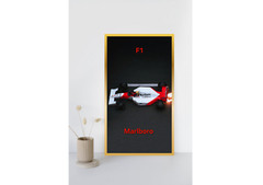 Vintage F1 Marlboro Racing Poster Set of 5 – Wall Art Prints – Retro Home Decor