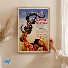 Vintage Political Poster Wall Art – Bold Retro Design Premium Quality