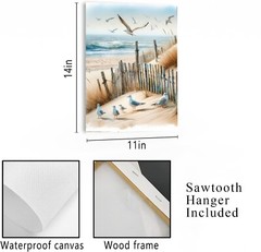 11×14 Beach Dunes Coastal Canvas Print Wall Art