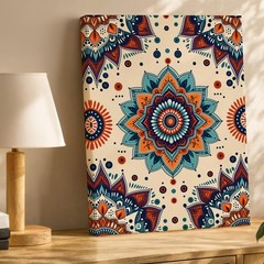 Bohemian Mandala Floral Wall Art Canvas Decorative Geometric Pattern Print