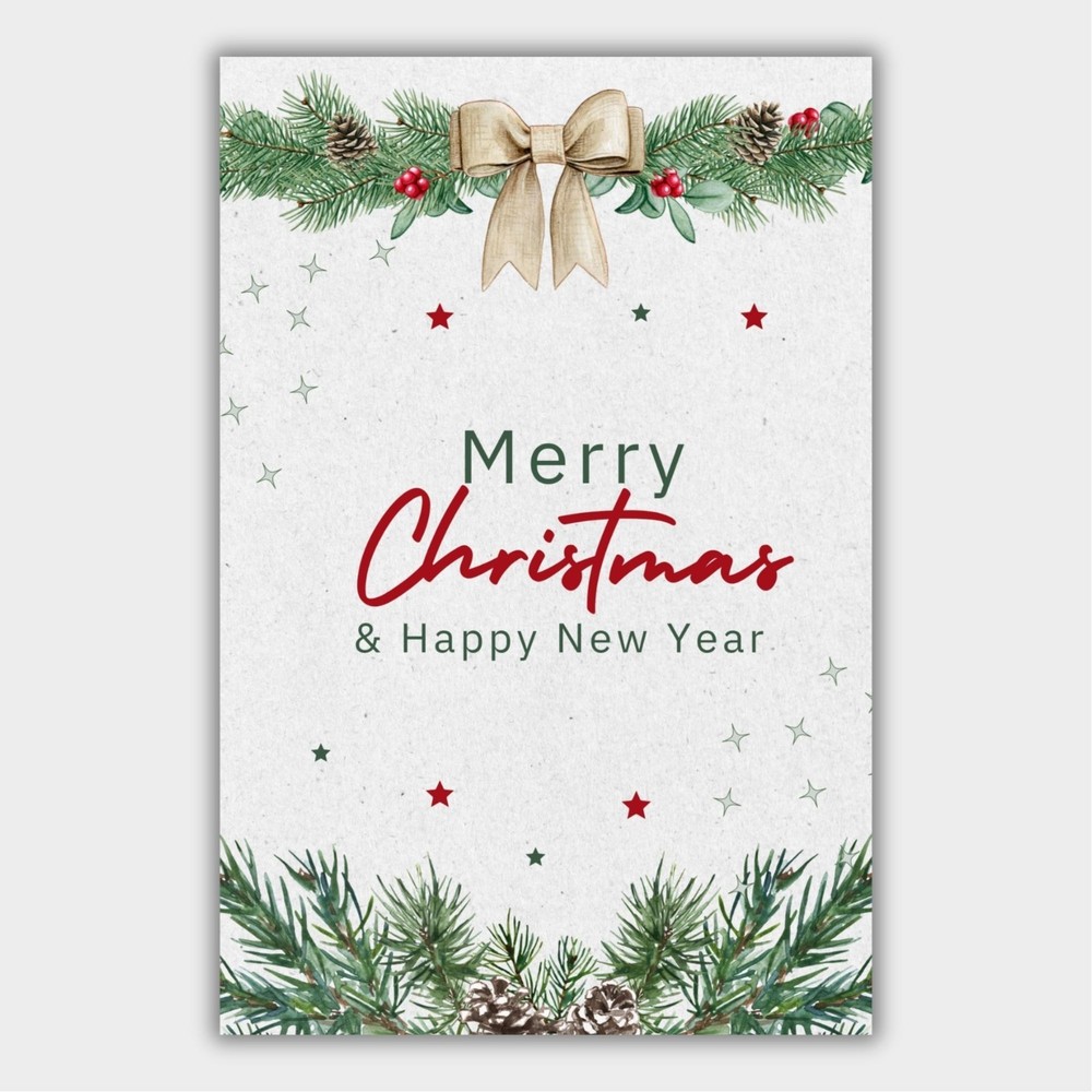 Merry Christmas Premium MDF Wood Art Poster Room Garage Decor