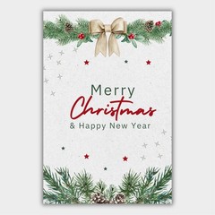 Merry Christmas Premium MDF Wood Art Poster Room Garage Decor