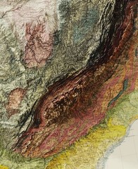 USA Geological Map Wall Art – Vintage 2D Topographic Poster Print Decor