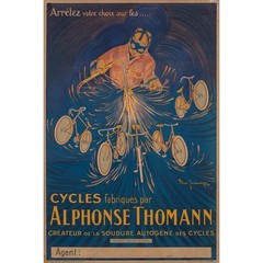 Original Vintage Bicycle Poster, Cycles Alphonse Tomann, 1920s Frame Builder