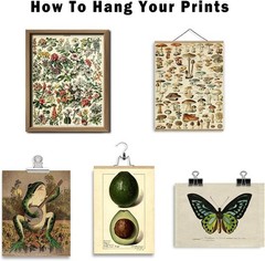 16 PCS Vintage Wall Art Decor, Botanical Cottagecore Wall Collage Kit for Bed…