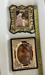 2 Vintage Gold Plastic ‘Framed Petites’ VICTORIAN STYLE reprints, Small