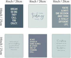 6Pcs Inspirational Quotes Wall Art Motivational Inspirational Office Wall Art…