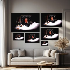 Al Pacino SCARFACE Tony Montana Framed Canvas Print Wall Decor Gangster Movie
