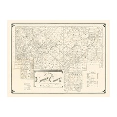 Old Map of Forest County, PA 1895 – Vintage Pennsylvania Art