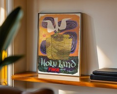 Holy Land – Fly TWA – 1960 Retro Travel Poster