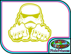 Star Wars Storm Trooper Y Vinyl Sticker Car Truck Window Wall Poster Art Movie