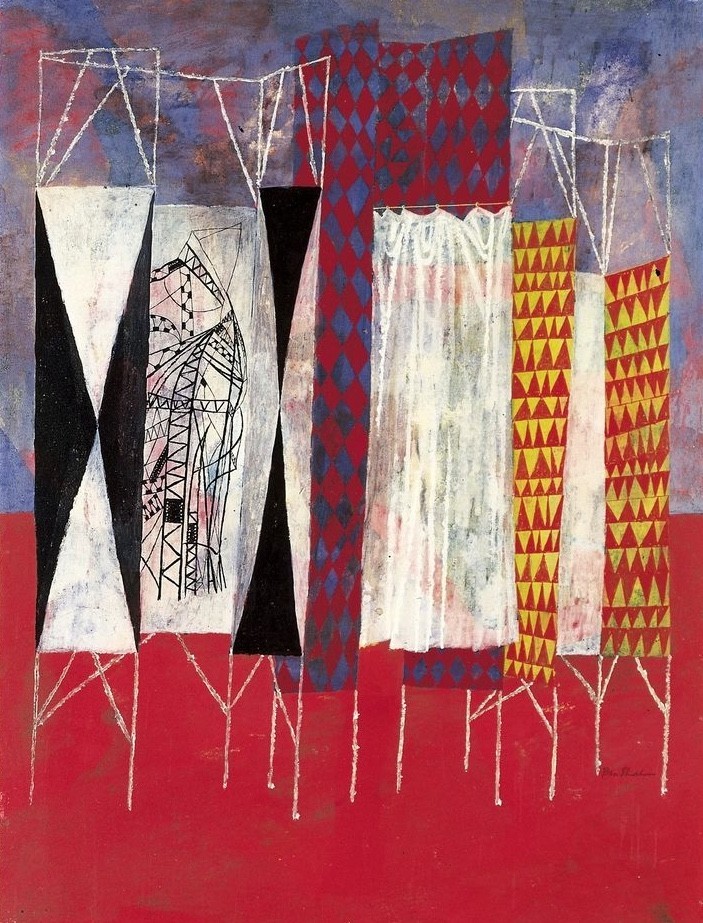 Ben Shahn Voting Booths 1950 – Democracy and Social Commentary Art Print
