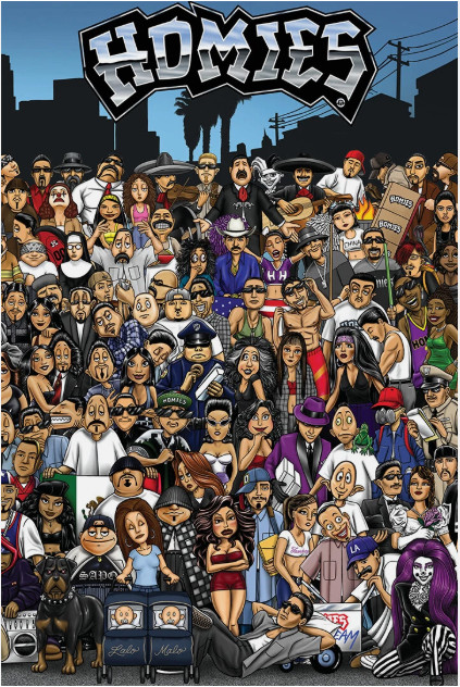 Homies Family Art Wall Indoor Room Outdoor POSTER