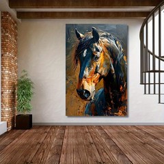 Abstract Horse Watercolor Wall Art Canvas Painting Home Decor Wall Poster Mural