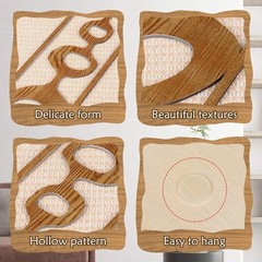 Zzbakress 2 Pcs Mid Century Wall Decor Wooden Mid Century Modern Decor Modern Ar