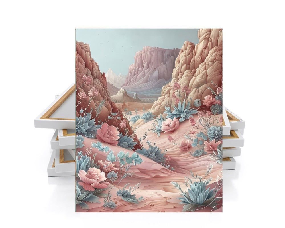 16×20 Desert Roses Canvas Print Wall Art