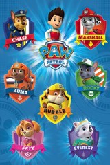 Paw Patrol – TV Show Poster / Print (Character Crests) (Size: 24″ X 36″)