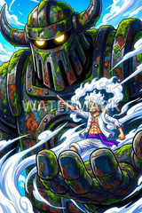 One Piece luffy gear 5 Poster print 13″x19″ glossy photo paper inches home decor