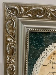 Inspirational Matted Oval Print Ornate Frame Wall Decor 13.5×11.5” Vintage Homco
