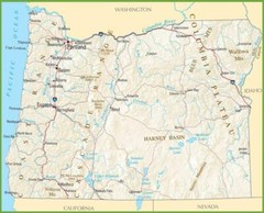 OREGON STATE ROAD MAP GLOSSY POSTER PICTURE PHOTO BANNER OR city highway 3408