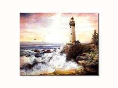 Lighthouse on Cliff over Ocean #1 Wall Picture 8×10 Art Print